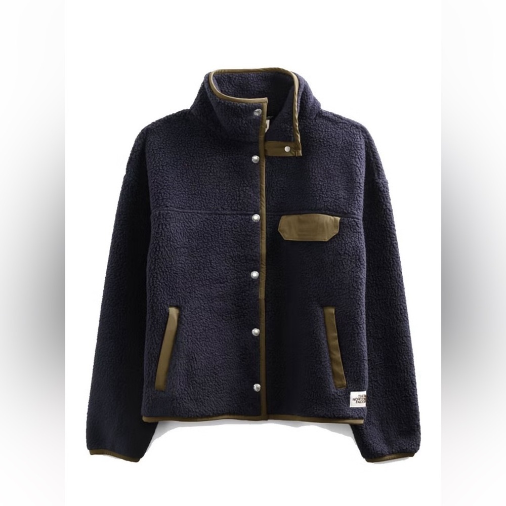 The North Face Women’s Cragmont Fleece. Navy/Green. Large. - Picture 6 of 7